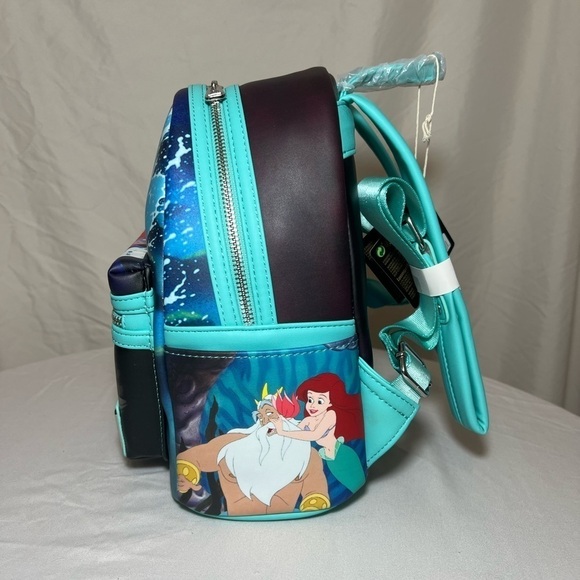 NWT Disney’s The Little Mermaid Princess Scenes Loungefly Mini Backpack - Picture 4 of 12